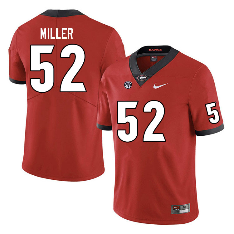 Georgia Bulldogs #52 Christen Miller College Football Jerseys Sale-Red